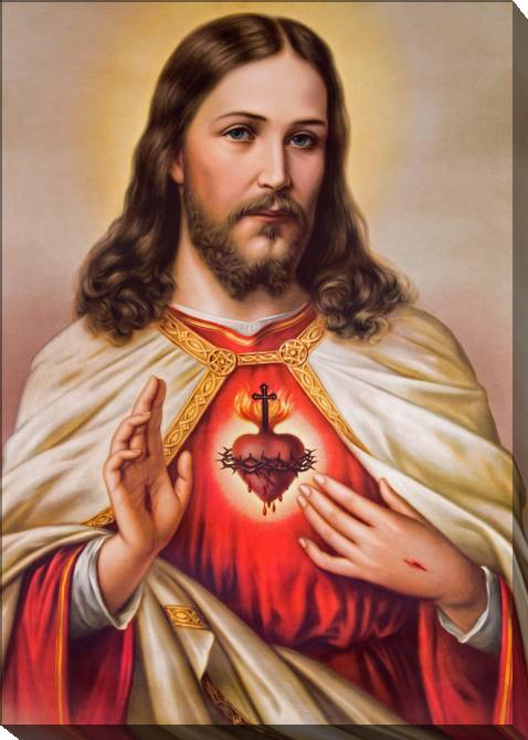 Paintings on canvas Jesus Christ (Slovakia beginning of XX century)