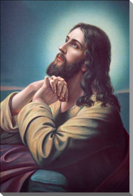 Купить и печать на заказ Картины на пластике, пеноркартоне Молитва Иисуса (Линдберг XIX в.)