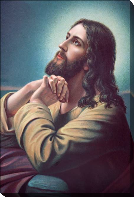 Paintings on canvas The prayer of Jesus (Lindberg nineteenth century)