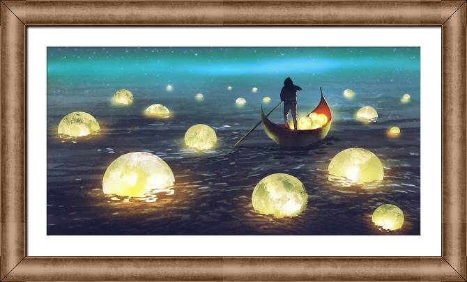 Купить и печать на заказ Картины на холсте Ловец лун