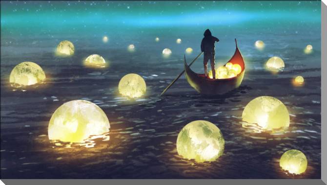 Купить и печать на заказ Картины на пластике, пеноркартоне Ловец лун