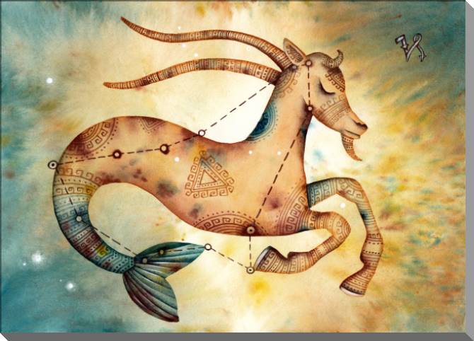 Купить и печать на заказ Картины на пластике, пеноркартоне Знак зодиака Козерог