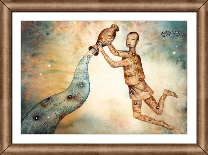 Купить и печать на заказ Картины на холсте Знак зодиака Водолей