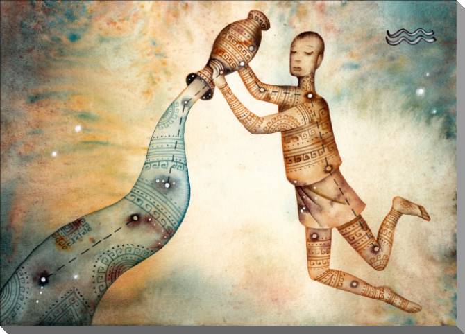 Купить и печать на заказ Картины на пластике, пеноркартоне Знак зодиака Водолей