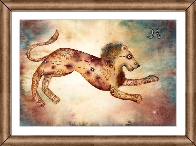 Купить и печать на заказ Картины на холсте Знак зодиака Лев