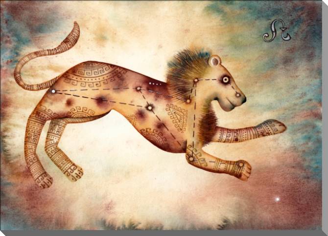 Купить и печать на заказ Картины на пластике, пеноркартоне Знак зодиака Лев