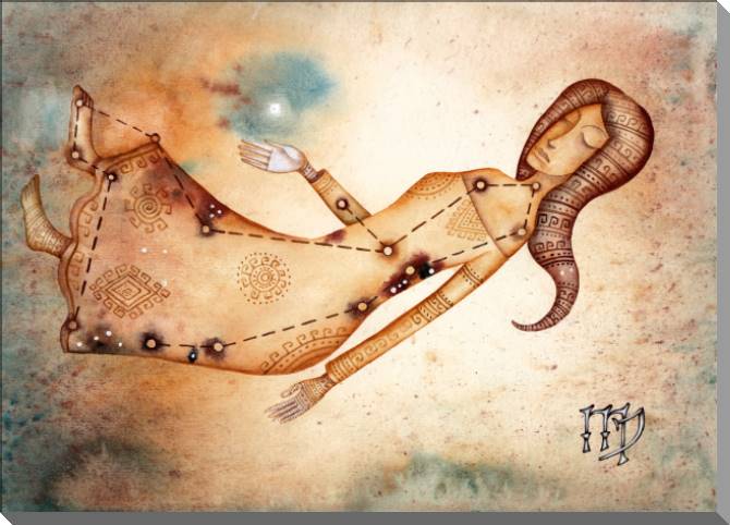 Купить и печать на заказ Картины на пластике, пеноркартоне Знак зодиака Дева