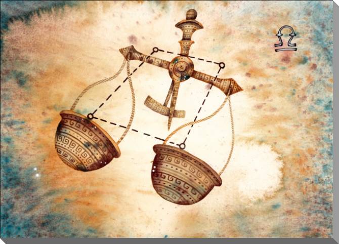 Купить и печать на заказ Картины на пластике, пеноркартоне Знак зодиака Весы