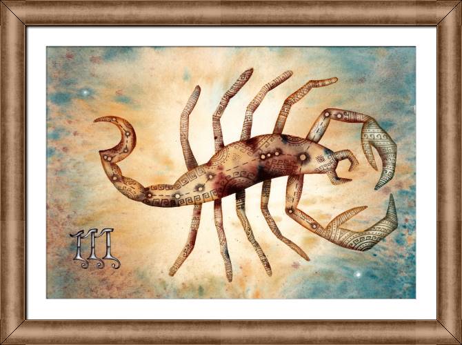 Купить и печать на заказ Картины на холсте Знак зодиака Скорпион