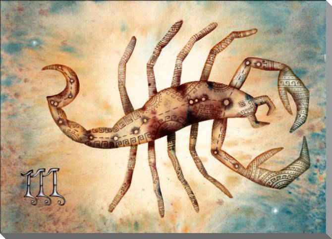 Купить и печать на заказ Картины на пластике, пеноркартоне Знак зодиака Скорпион
