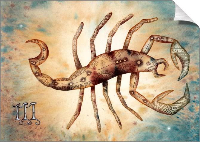 Купить и печать на заказ Картины на холсте Знак зодиака Скорпион