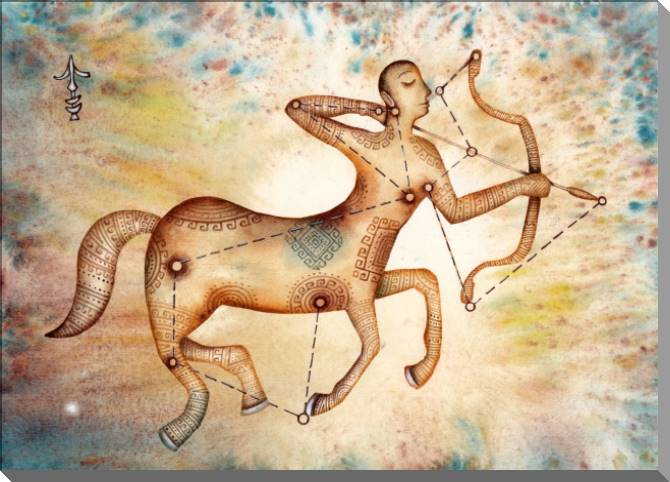 Купить и печать на заказ Картины на пластике, пеноркартоне Знак зодиака Стрелец