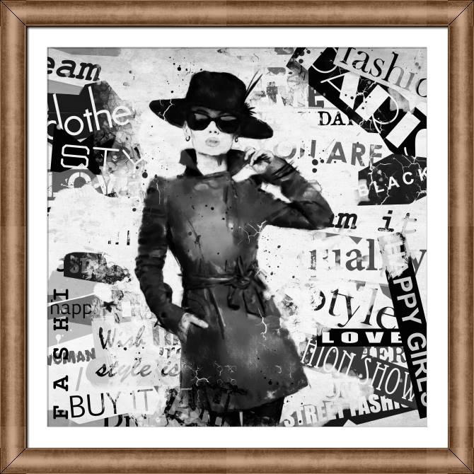 Купить и печать на заказ Картины на холсте Стильная девушка, стрит-арт