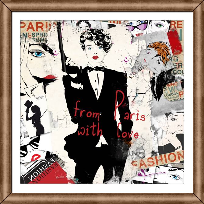 Купить и печать на заказ Картины на холсте Стильная и опасная, стрит-арт