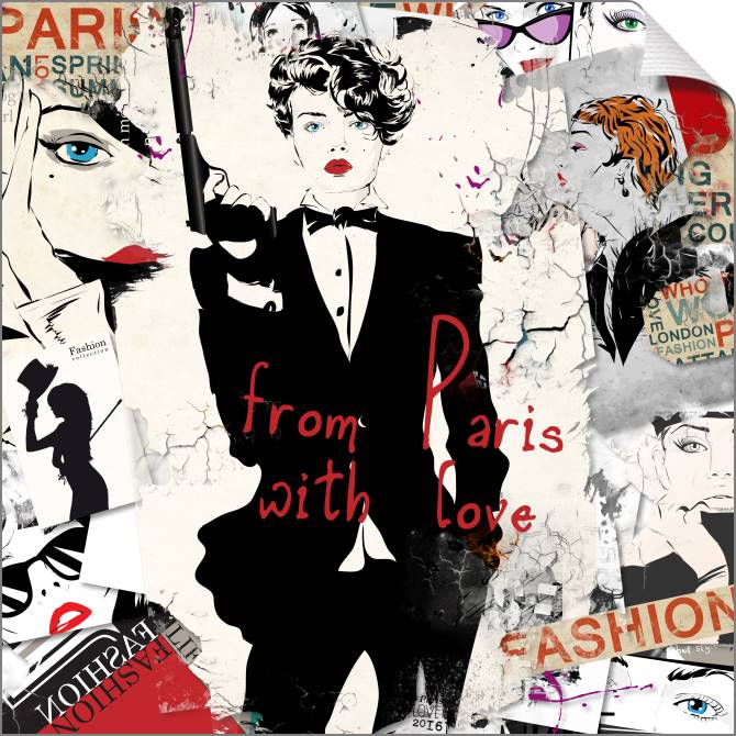 Купить и печать на заказ Картины на холсте Стильная и опасная, стрит-арт