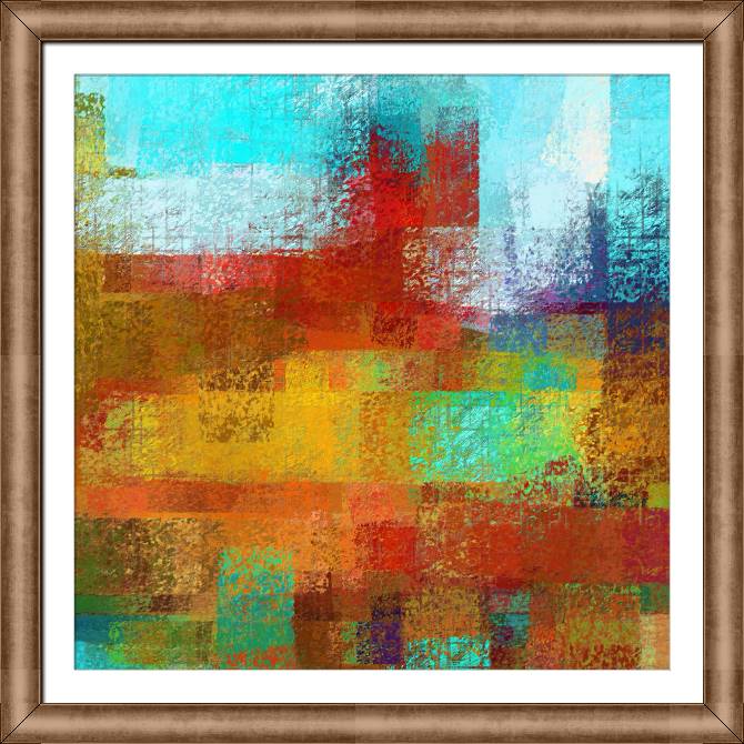 Купить и печать на заказ Картины на холсте Пестрые квадраты и линии