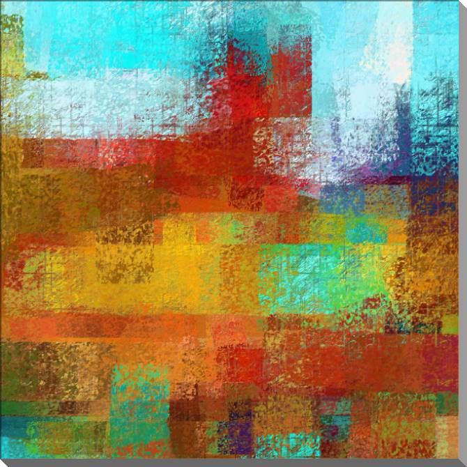 Купить и печать на заказ Картины на пластике, пеноркартоне Пестрые квадраты и линии