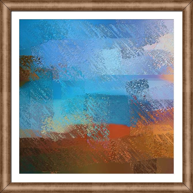 Купить и печать на заказ Картины на холсте Текстурные синие и коричневые мазки