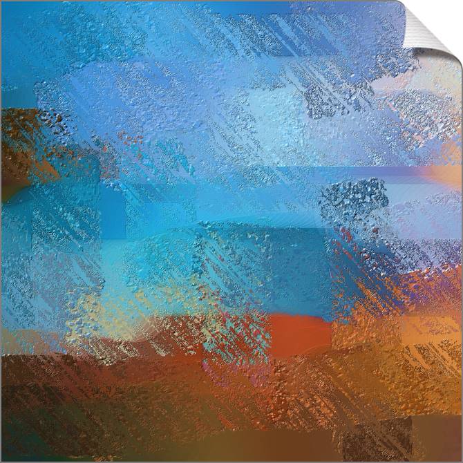 Купить и печать на заказ Картины на холсте Текстурные синие и коричневые мазки