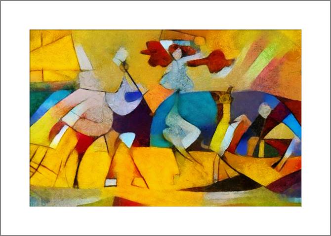 Купить и печать на заказ Картины, фото с паспарту Танец