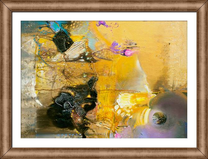 Купить и печать на заказ Картины на холсте Лиловый на золотом