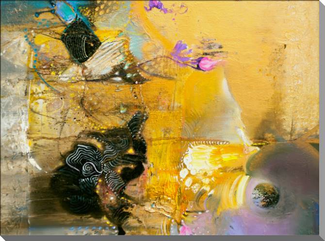 Купить и печать на заказ Картины на пластике, пеноркартоне Лиловый на золотом