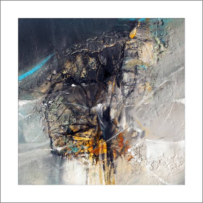 Купить и печать на заказ Картины, фото с паспарту Серая объемная абстракция