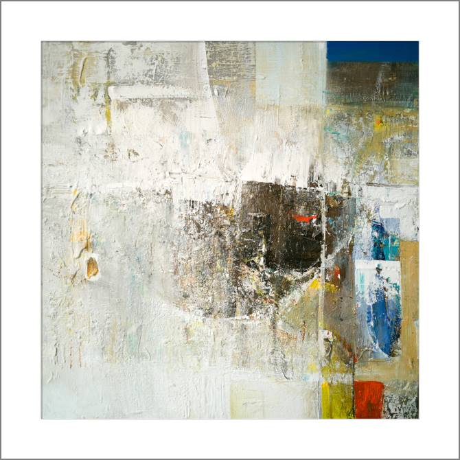 Купить и печать на заказ Картины, фото с паспарту Серая абстракция с акцентами