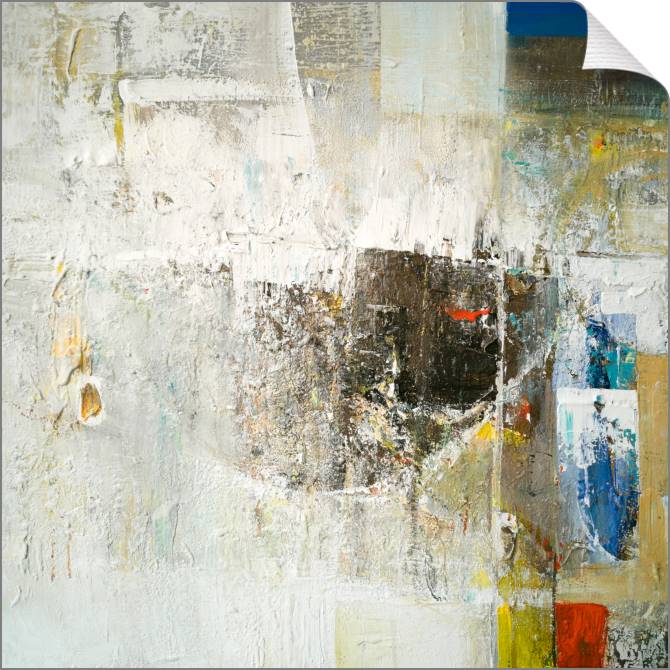 Купить и печать на заказ Картины на холсте Серая абстракция с акцентами