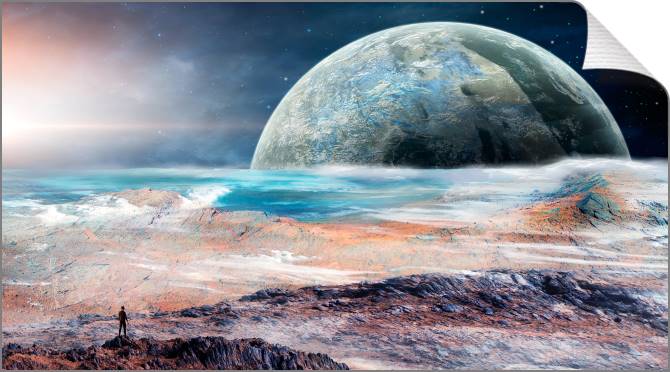 Купить и печать на заказ Картины на холсте Космический горизонт