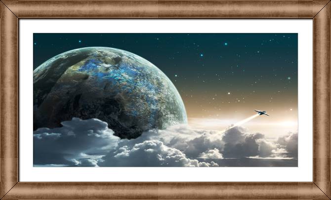 Купить и печать на заказ Картины на холсте Космический полет