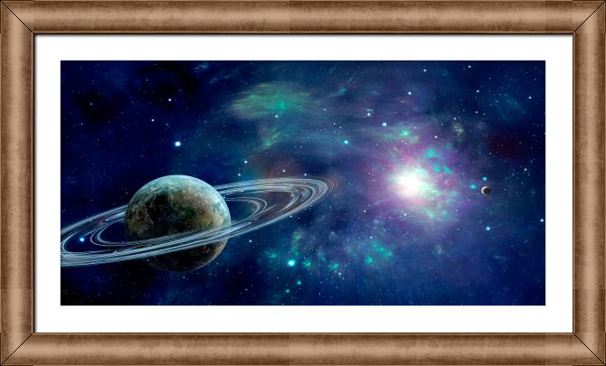 Купить и печать на заказ Картины на холсте Фантастический Сатурн