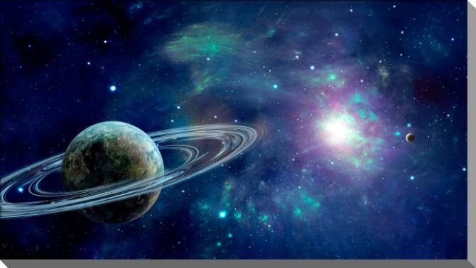 Купить и печать на заказ Картины на пластике, пеноркартоне Фантастический Сатурн