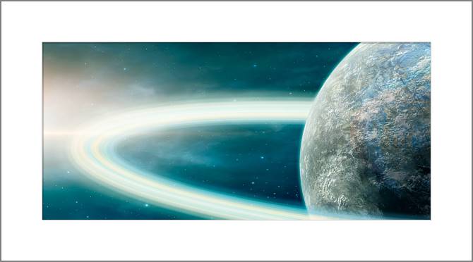 Купить и печать на заказ Картины, фото с паспарту Фантастический космос