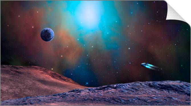 Купить и печать на заказ Картины на холсте Космическое путешествие