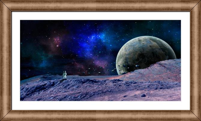 Купить и печать на заказ Картины на холсте Космический пейзаж