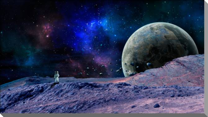 Купить и печать на заказ Картины на пластике, пеноркартоне Космический пейзаж