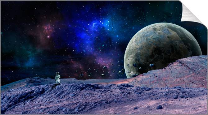 Купить и печать на заказ Картины на холсте Космический пейзаж