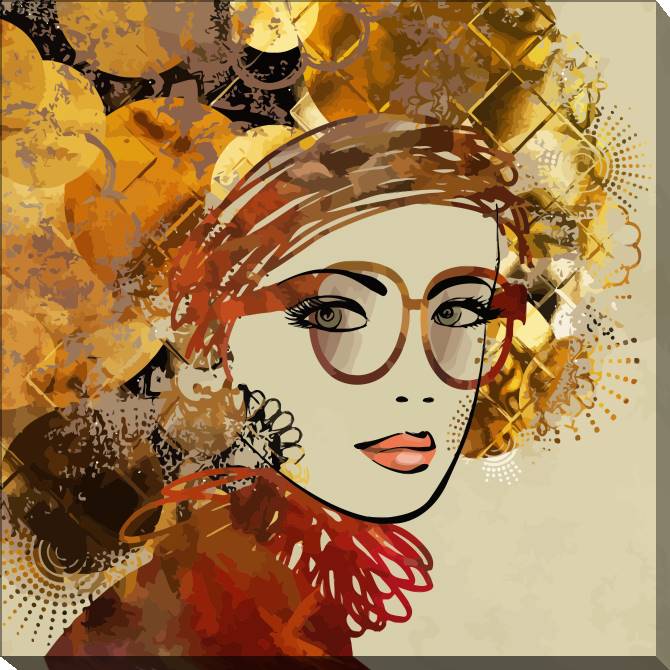 Картины на холсте Series of flower female образ_1