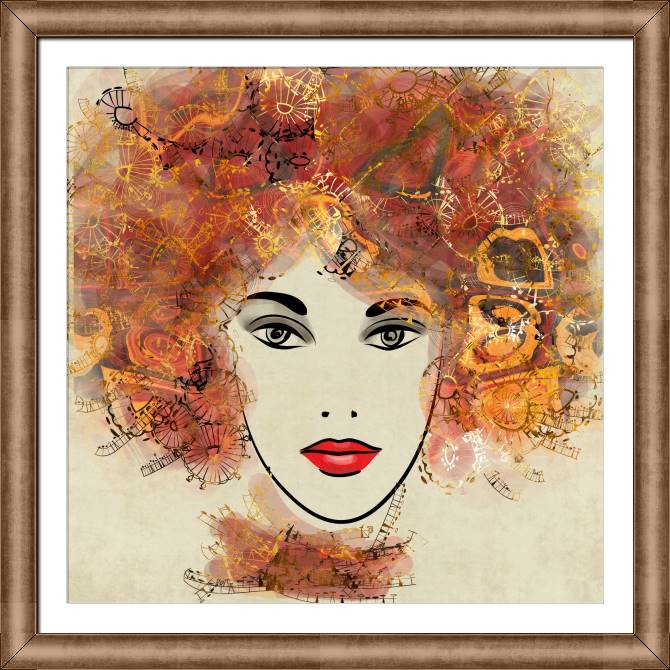 Купить и печать на заказ Картины на холсте Акварельный портрет женщины