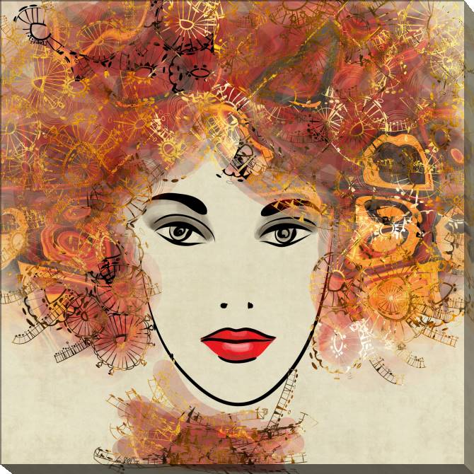 Paintings on canvas Series of flower female образ_2