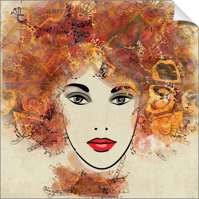 Купить и печать на заказ Картины на холсте Акварельный портрет женщины