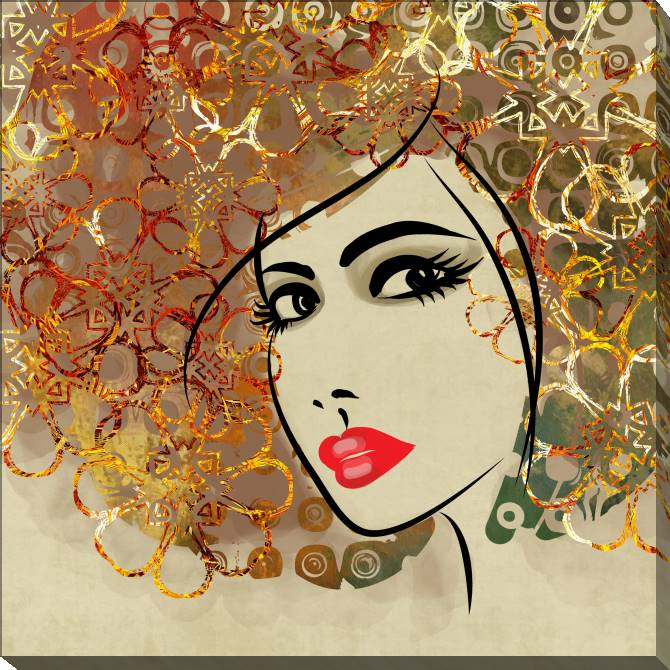 Paintings on canvas Series of flower female образ_6