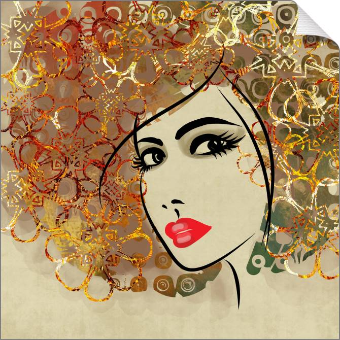 Купить и печать на заказ Картины на холсте Женский портрет с золотыми волосами