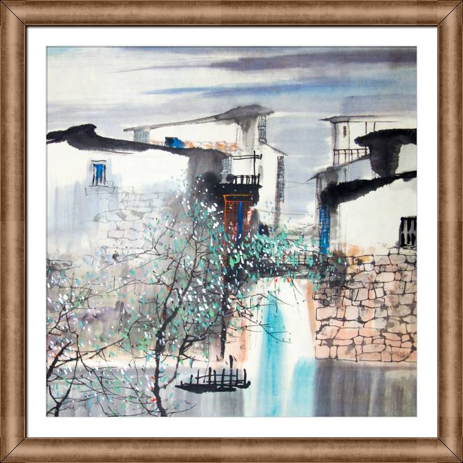 Картины в рамке, багете Series city on воде_2