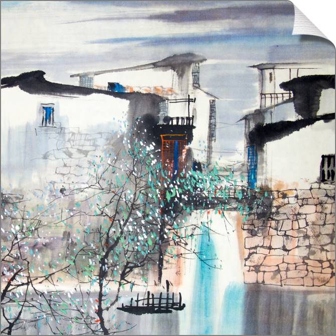 Купить и печать на заказ Картины на холсте Город на воде