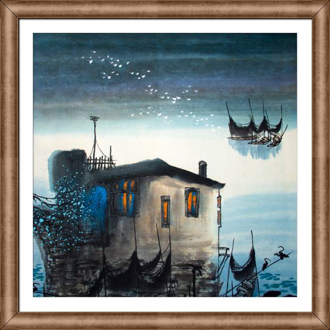 Купить и печать на заказ Картины на холсте Дом рыбака