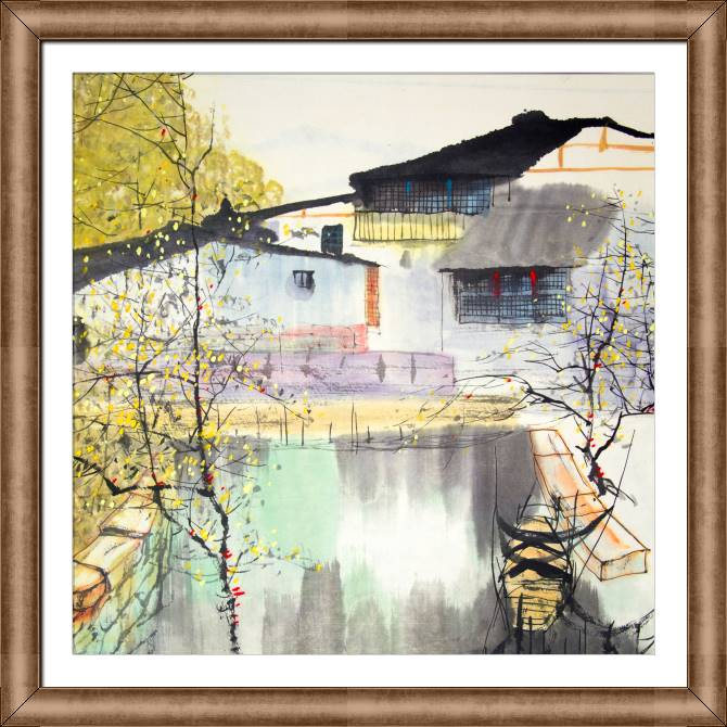 Картины в рамке, багете Series city on воде_5