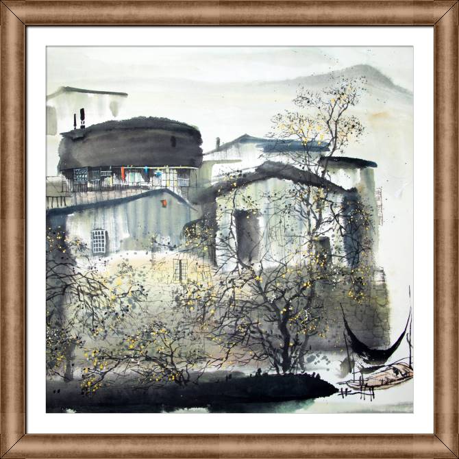 Купить и печать на заказ Картины на холсте Рыбацкий поселок