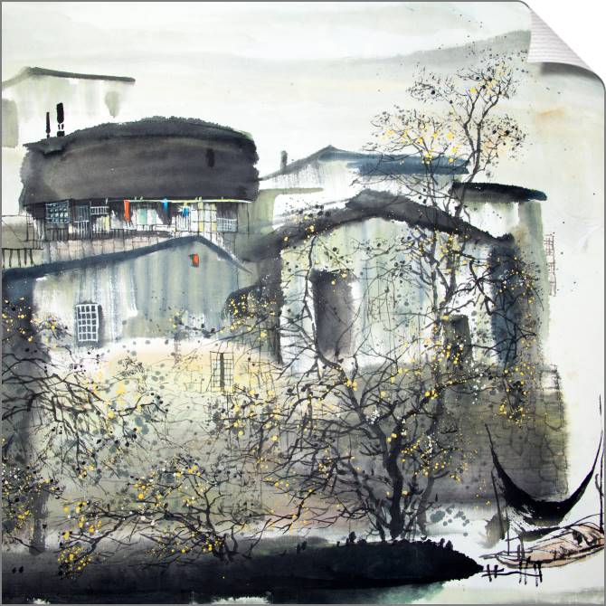 Купить и печать на заказ Картины на холсте Рыбацкий поселок